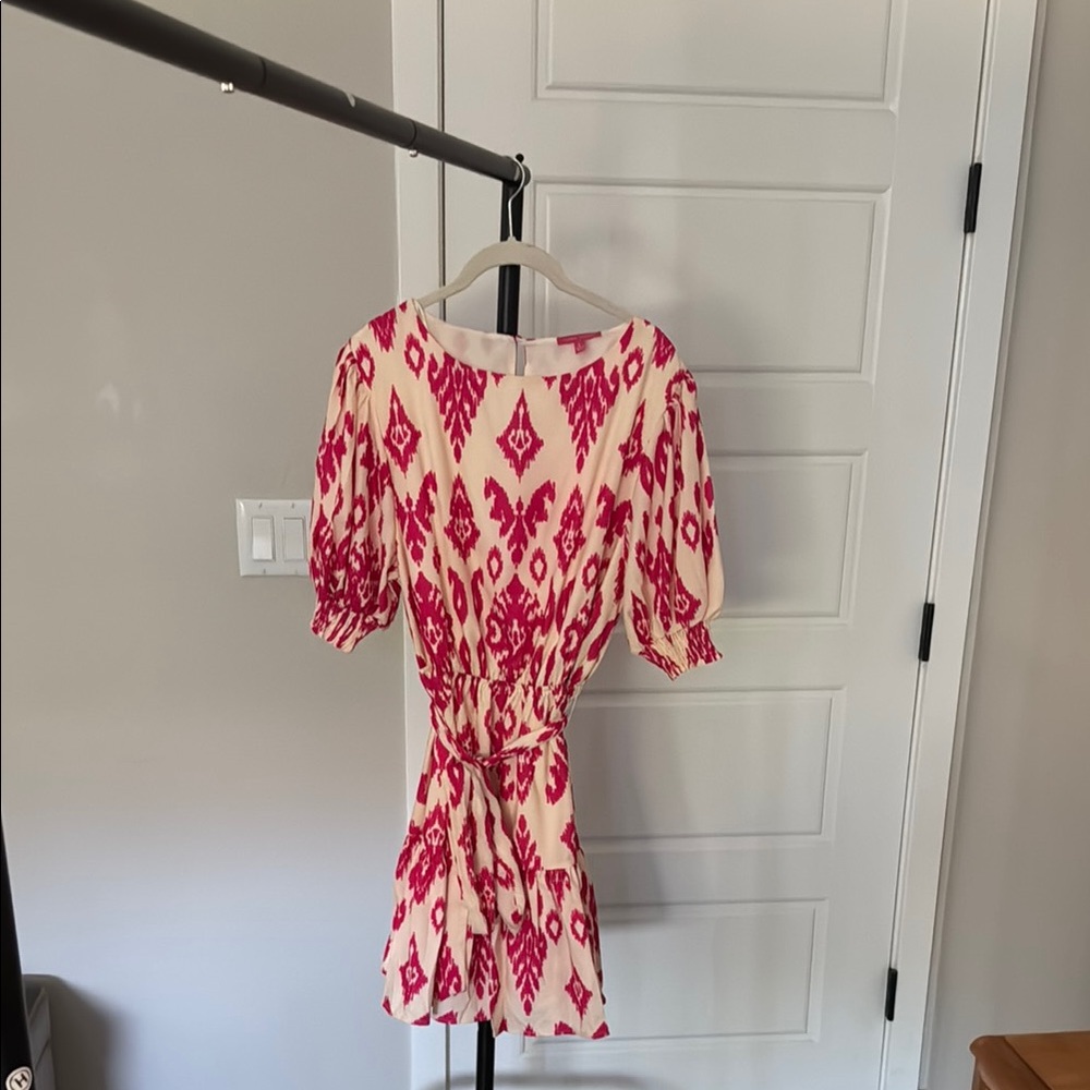 Flying Tomato Pink and Cream Mini Dress